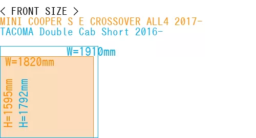 #MINI COOPER S E CROSSOVER ALL4 2017- + TACOMA Double Cab Short 2016-